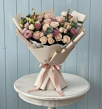 Букет цветов из:  Розы и Лизиантусы #REPLACE_PRED# Жердевке