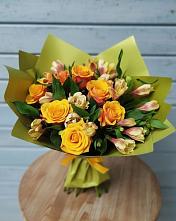 Букет цветов из:  Альстромерии и Розы в Жердевке