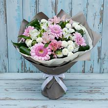 Букет цветов из:  Герберы, Альстромерии и Хризантемы в Жердевке