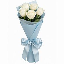 Букет 5 Белых роз Проуд в Жердевке