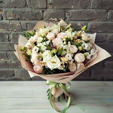 Букет цветов из:  Альстромерии, Розы и Хризантемы в Жердевке
