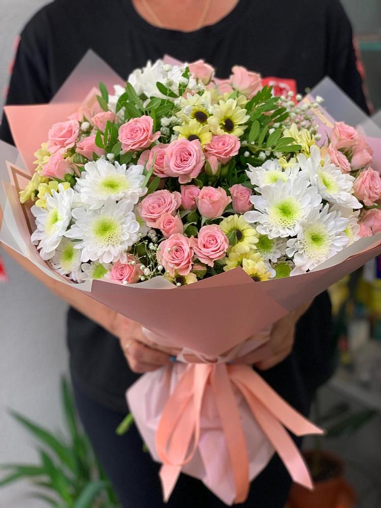 Букет цветов из: Розы и Хризантемы в Жердевке