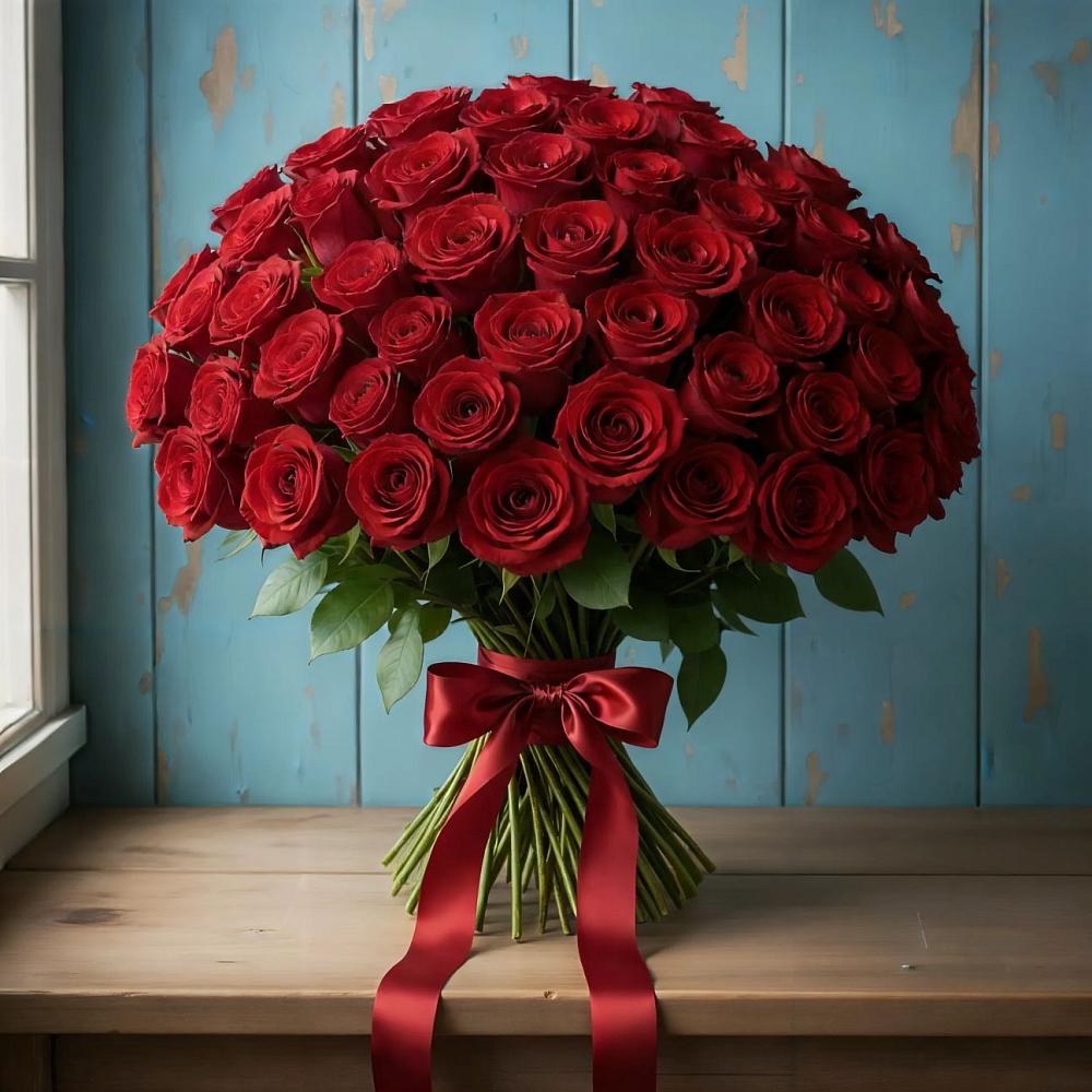 Букет Красные розы Блэк Меджик в Жердевке