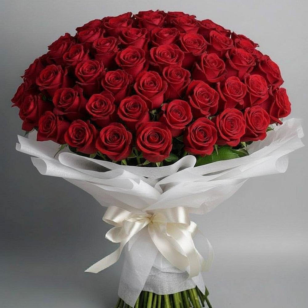 Букет 101 Красная роза Блэк Мэджик в Жердевке