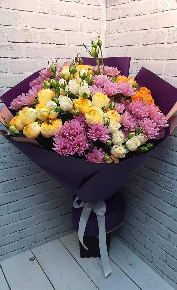 Букет цветов из: Хризантемы и Розы в Жердевке
