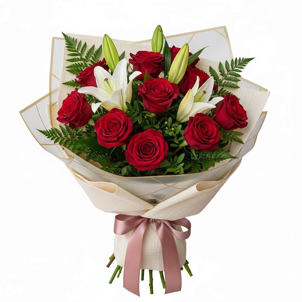 Букет цветов из: Лилии и Розы в Жердевке