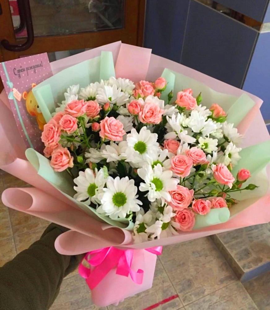 Букет цветов из: Розы и Хризантемы в Жердевке