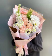 Букет цветов из:  Хризантемы и Розы в Жердевке