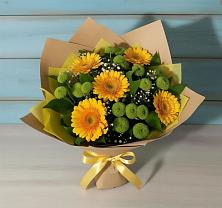 Букет цветов из:  Герберы и Хризантемы в Жердевке