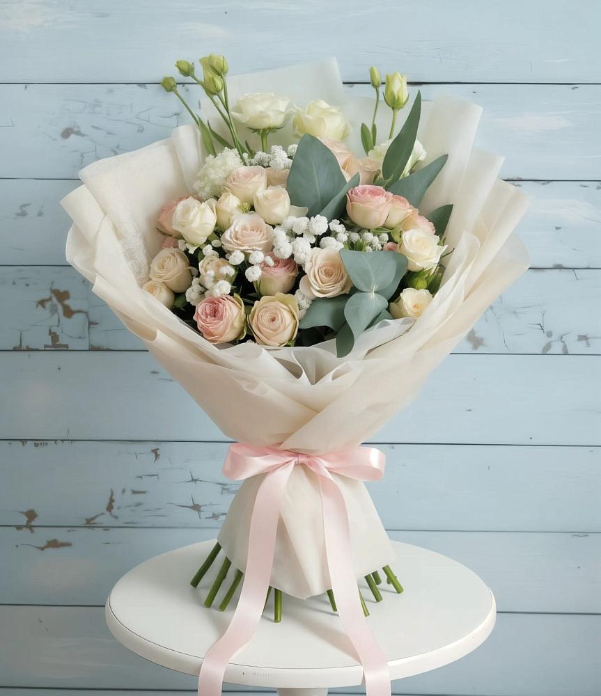 Букет цветов из: Розы и Лизиантусы в Жердевке