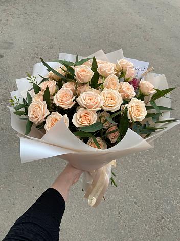 Букет Кремовые розы Латте в Жердевке