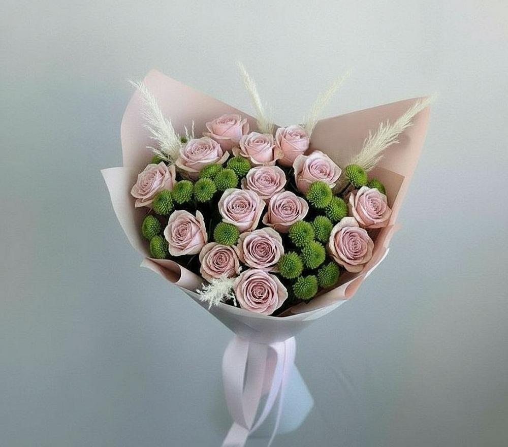 Букет цветов из: Розы и Хризантемы в Жердевке