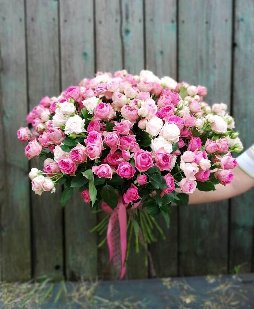 Букет Розовые кустовые розы Натали и Лав Лидия в Жердевке