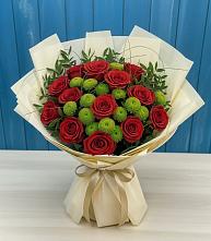 Букет цветов из:  Розы и Хризантемы #REPLACE_PRED# Жердевке