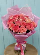 Букет 15 Розовых роз Равель в Жердевке