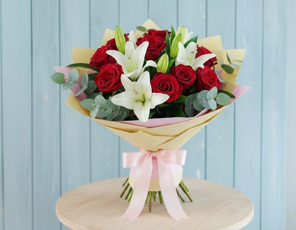 Букет цветов из: Лилии и Розы в Жердевке